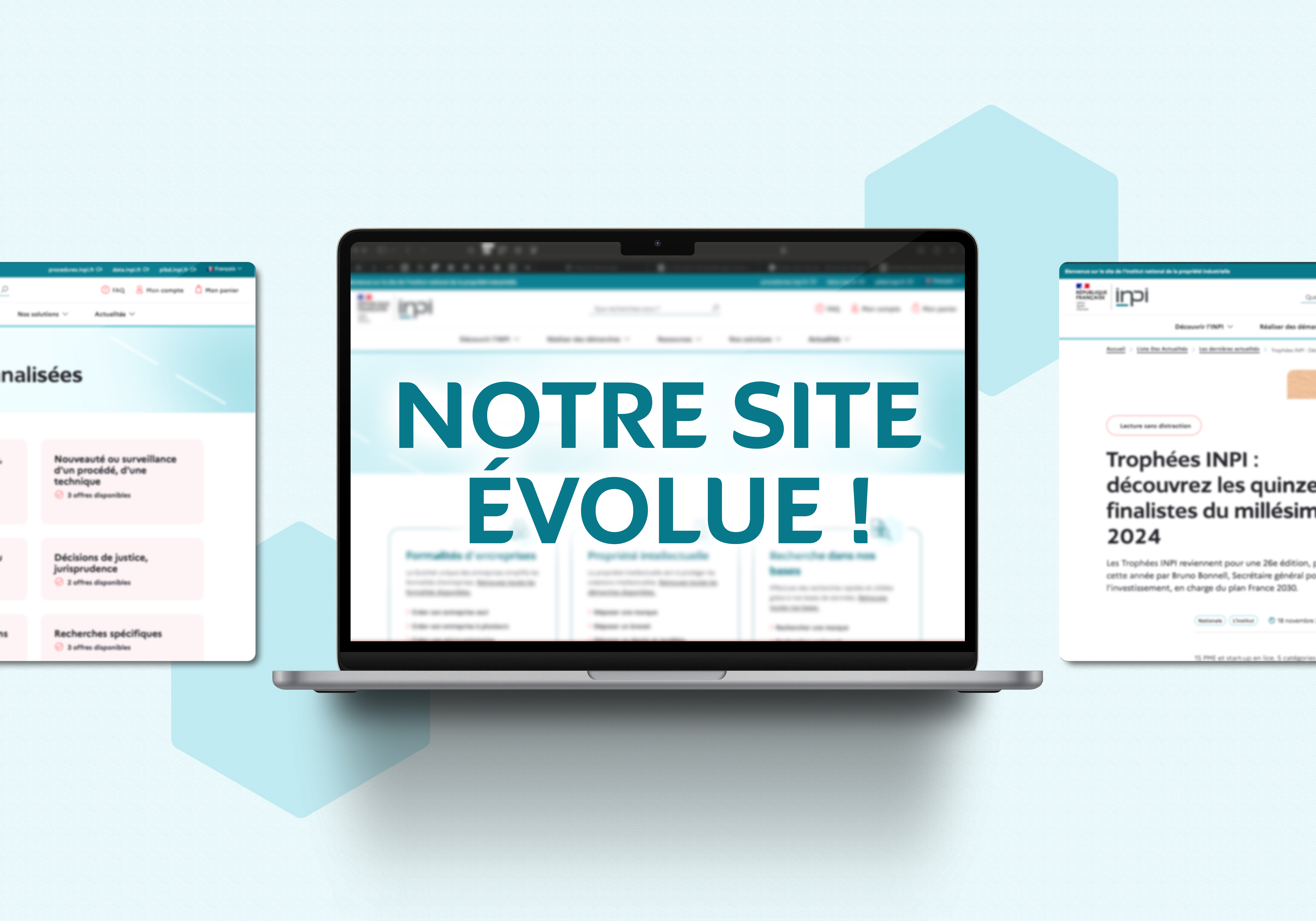 Visuel de la refonte du site internet